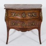 A late 19th Century French kingwood, satinwood,