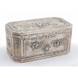 A 19th century Continental silver snuff box,