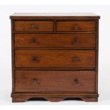 An apprenticeman's early 19th Century sandalwood and ebony strung chest:,