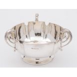 A George V silver rose bowl, maker Henry Wigfull, Sheffield, 1912: of circular outline,