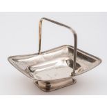 A George III silver swing-handled cake basket, maker Rebecca Emes & Edward Barnard I, London,