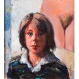 * Robert O Lenkiewicz [1941-2002] - Reuben in the Studio, circa 1977:- signed oil on board 38.