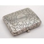 An Edward VII silver cigarette case, maker S.