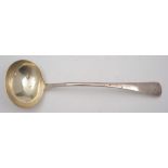 A George IV silver Old English pattern soup ladle, maker IH possibly John Harris IV, London,