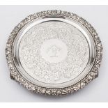 A Victorian silver waiter, maker Mackay Cunningham & Co, Edinburgh, 1869: crested,