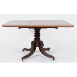 A Regency mahogany rectangular breakfast table:,