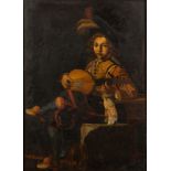Manner of Michelangelo Caravaggio late 18th/19th Century- The Lute Player:-,