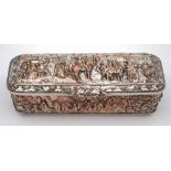 An Elkington-style plated dressing table casket: of rectangular outline,