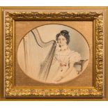 English School Circa 1826- A portrait of Mrs Sarah Prior [nee Newcombe] [1800-1875],