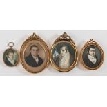 English School Circa 1820- A miniature portrait of a gentleman:- head and shoulders,