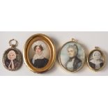 Castelli [19th Century]- A miniature portrait of a lady:-, head and shoulders,