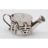 A Chinese novelty silver pepper, maker CS: in the form of a watering can,