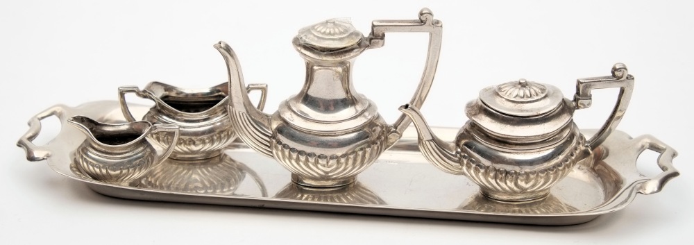 An Elizabeth II silver miniature tea and coffee service, maker John Rose, Birmingham,