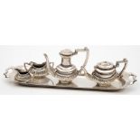 An Elizabeth II silver miniature tea and coffee service, maker John Rose, Birmingham,