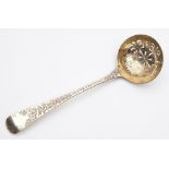 A George III provincial silver Old English pattern sugar sifter, maker Richard Ferris, Exeter,