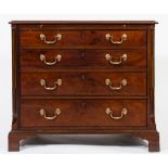 An early George III mahogany rectangular chest: of comparatively small size,