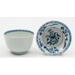 A Bow porcelain patty pan and a Worcester First Period bowl: the form of typical circular form,