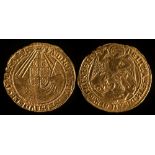 Elizabeth I (1558-1603) a hammered gold Angel: fourth issue (1578-82), mint mark sword, 5.0g. S.