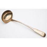 A George III Scottish silver fiddle pattern soup ladle, maker James McKay, Edinburgh,