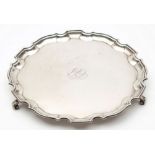 An Elizabeth II silver salver, maker Adie Brothers, Birmingham, 1954: initialled,