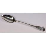 A George III silver fiddle pattern serving spoon, maker Robert Rutland, London, 1810:, initialled,