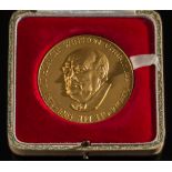 A 22ct gold commemorative medallion 'RT Hon Sir Winston Churchill KG.OM.CH.