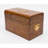 A late 19th century oak humidor by H.