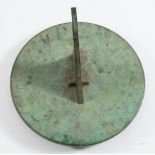 John Bird, London, a fine 18th century bronze sundial: the 41.5cm.