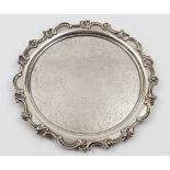 An Edward VII silver salver, maker's mark worn, Sheffield,