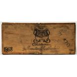 A sealed case of Chateau Mouton Rothschild 1968:, OWC,