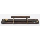 A 19th century mahogany and brass game carrier: of rectangular outline,