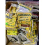 Cambrian models, a collection of unassembled rolling stock kits:, mainly open private owners wagons,