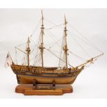 A 1/60th scale model of HMS Bounty:,