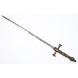 A mid 20th century Spanish replica brass hilted sword:,