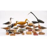 George Frederick Southwell [1921-2014] - A group of carved and painted wood bird ornaments: