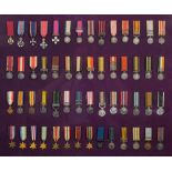 A collection of fifty-six miniature orders, campaign and service medals:, including KCB, KCMG, GCVO,