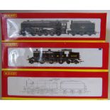 Hornby, a 2-10-0 locomotive No 92151 with six wheel tender: in BR black livery,