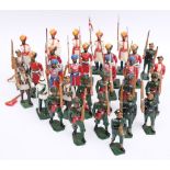 A collection of Rose miniatures Bengal Lancers and a set of Gurkha Regiment figures:,