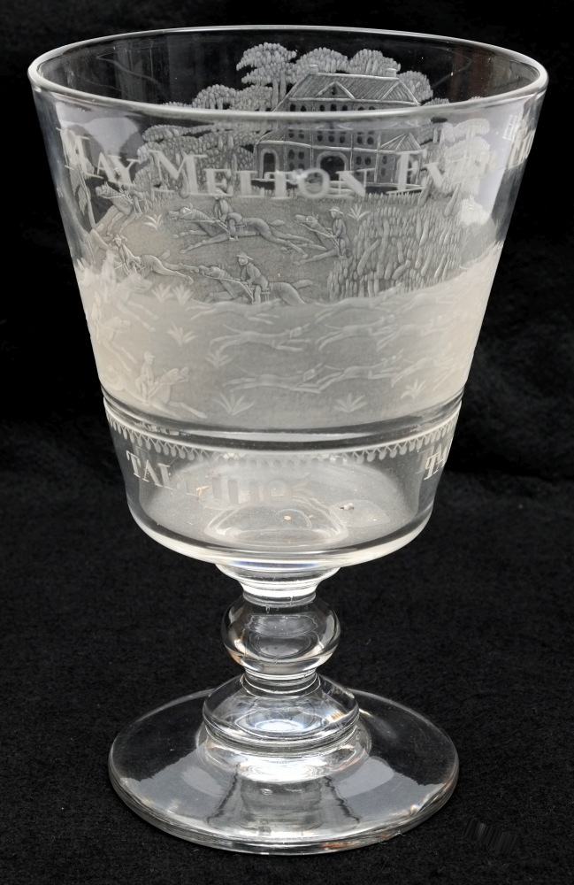 A Stourbridge glass goblet by Mary Stevens:,