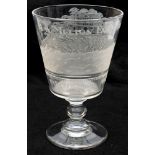 A Stourbridge glass goblet by Mary Stevens:,