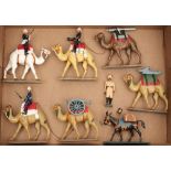 A die cast and hand painted set of British Royal Artillery Camel gun team:.