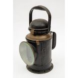 A GWR signal lantern by T Bladdon & Sons Ltd, Birmingham 1940 and a miner's lamp, unsigned:.(2).