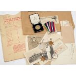 A WWII Royal Navy group of four to L Stoker WA Moore:, together with service papers ,