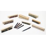 Seven Conway Stewart fountain pens in boxes, various models,