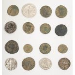 A small collection of Roman and other coins:, including a Roman silver Denarius 204AD,