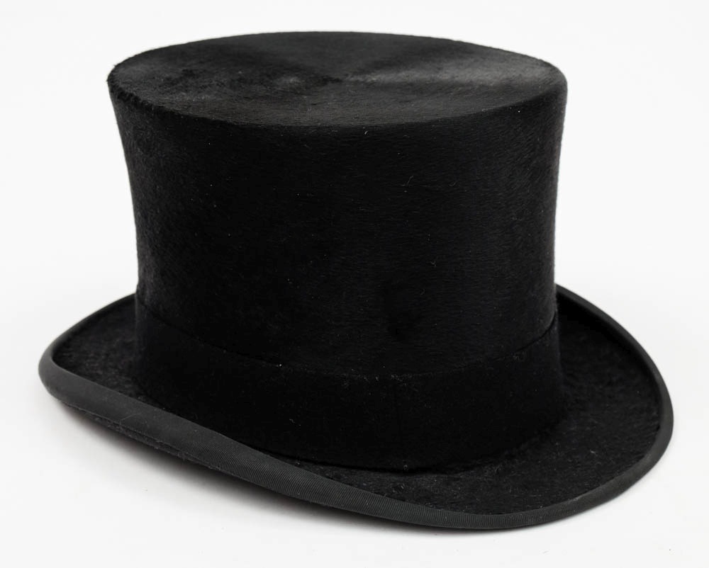 A black felt top hat by Christys London for Austin Reed:.