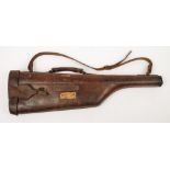 A leather leg o'mutton gun case:.