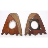 A pair of early 20th century propeller tip photograph frames:,