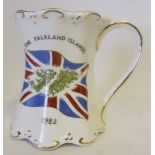 A bone china Falklands War 1982 commemorative mug:.