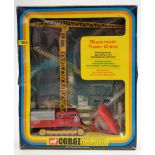 Corgi Major No 1155 Skyscraper Tower Crane in original box:, red, yellow and grey with black treads,